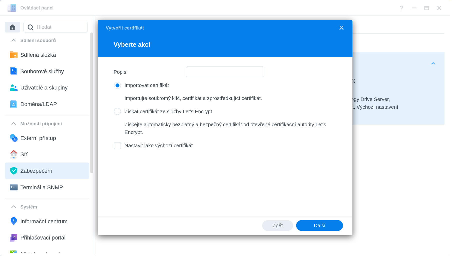 KDE nastavit TLS?