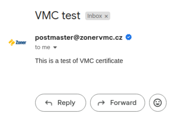 Visualización de VMC y del logotipo del remitente en Gmail